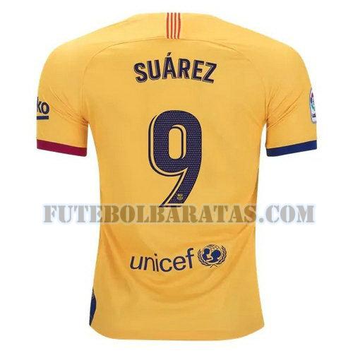 camisa suarez 9 barcelona 2019-2020 away - amarelo homens