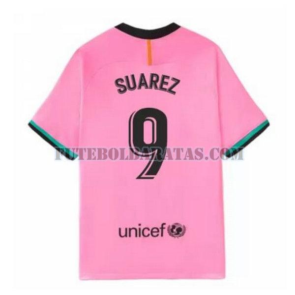 camisa suarez 9 barcelona 2020-2021 third - rosa homens
