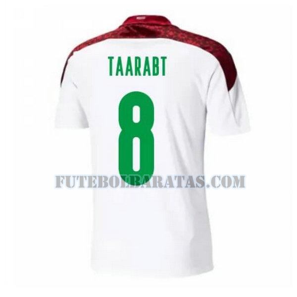 camisa taarabt 8 marrocos 2020-2021 away - branco homens
