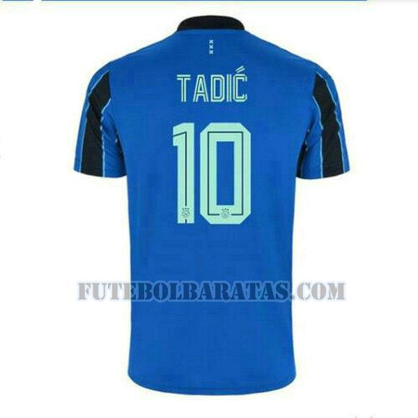 camisa tadic 10 ajax amsterdam 2021 2022 away - azul homens