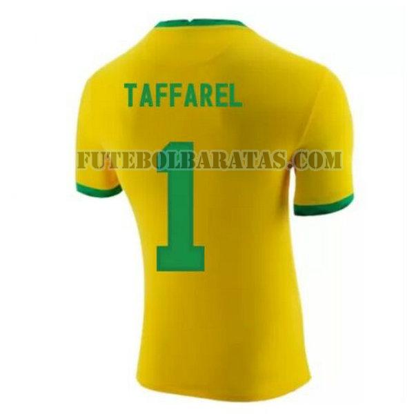 camisa taffarel 1 brasil 2020-2021 home - amarelo homens