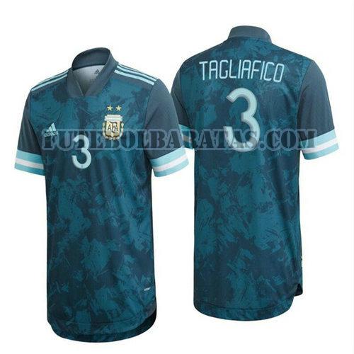 camisa tagliafico 3 argentina 2020 away - azul homens