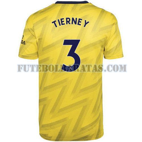 camisa tierney 3 arsenal 2019-2020 away - amarelo homens