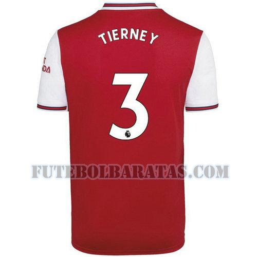 camisa tierney 3 arsenal 2019-2020 home - vermelho homens
