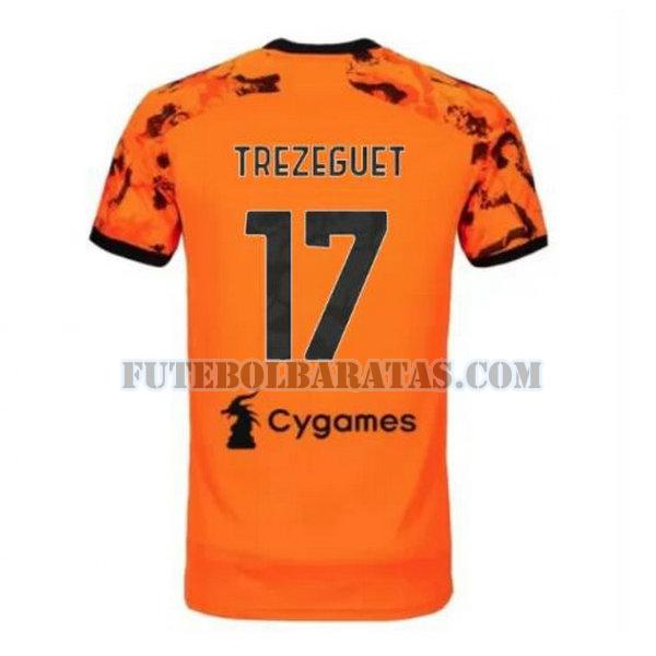 camisa trezeguet 17 juventus 2020-2021 third - laranja homens
