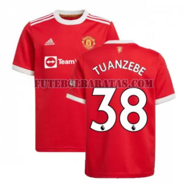 camisa tuanzebe 38 manchester united 2021 2022 home - vermelho homens