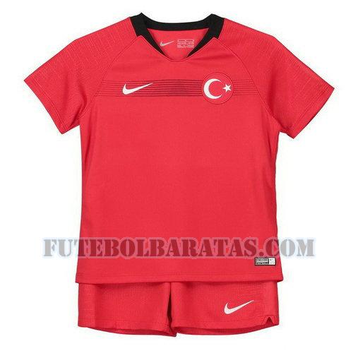 camisa turquia 2018 home - vermelho meninos