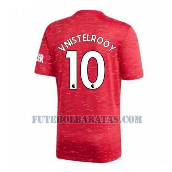 camisa v.nistelrooy 10 manchester united 2020-2021 home - vermelho homens