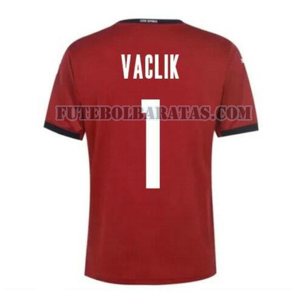camisa vaclik 1 republica checa 2020 home - vermelho homens