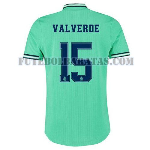 camisa valverde 15 real madrid 2019-2020 third - verde homens