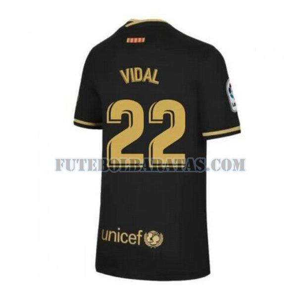 camisa vidal 22 barcelona 2020-2021 away - preto homens