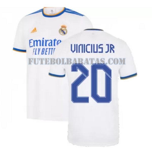 camisa vinicius jr 20 real madrid 2021 2022 home - branco homens