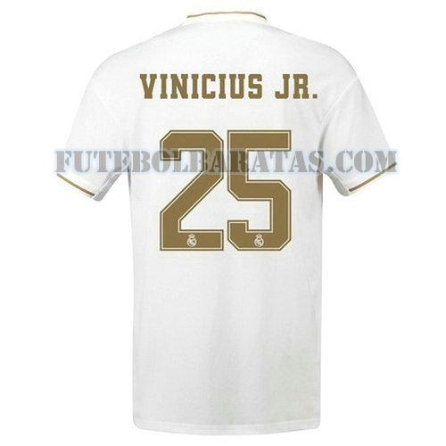camisa vinicius jr 25 real madrid 2019-2020 home - branco homens