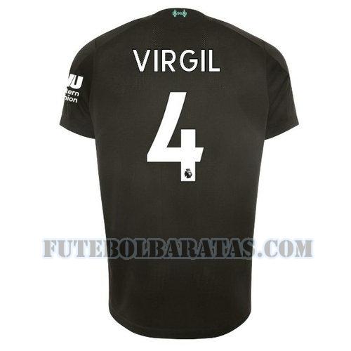 camisa virgil 4 liverpool 2019-2020 third - preto homens