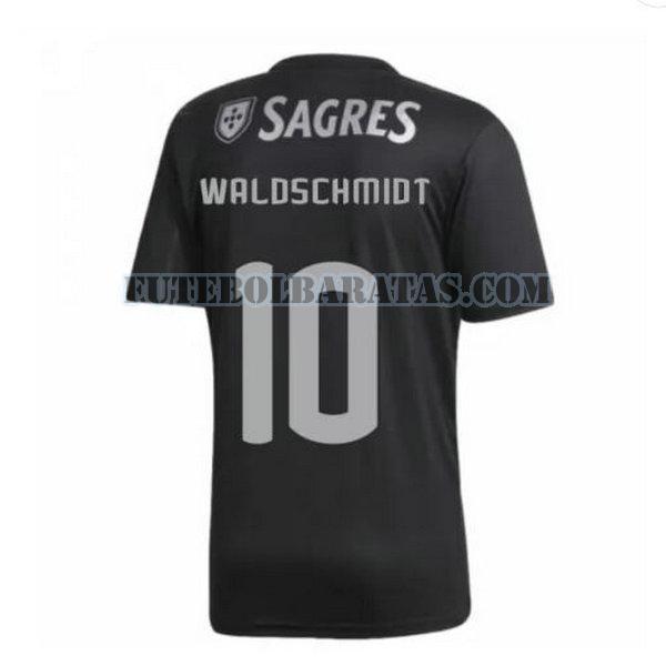camisa waldschmidt 10 benfica 2020-2021 away - preto homens