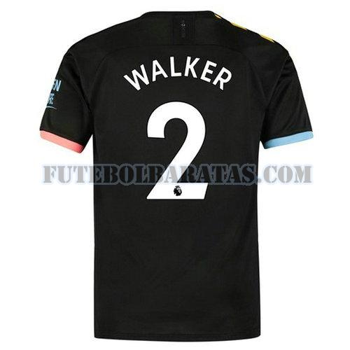 camisa walker 2 manchester city 2019-2020 away - preto homens