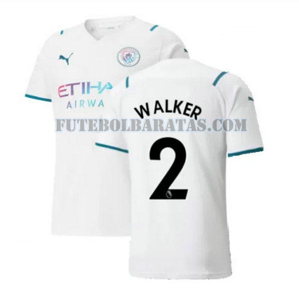 camisa walker 2 manchester city 2021 2022 away - branco homens