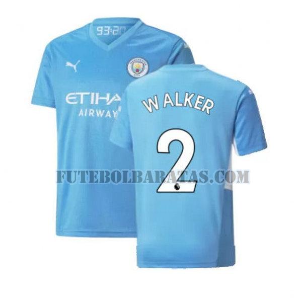 camisa walker 2 manchester city 2021 2022 home - azul homens