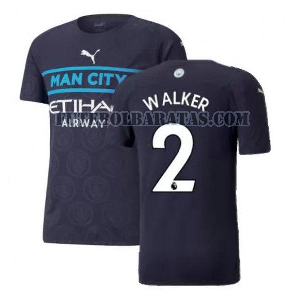 camisa walker 2 manchester city 2021 2022 third - preto homens