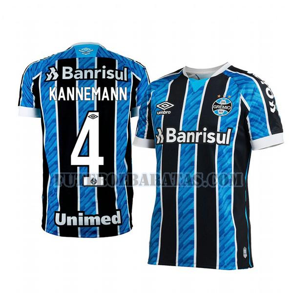 camisa walter kannemann 4 gremio fbpa 2020-2021 home - azul homens