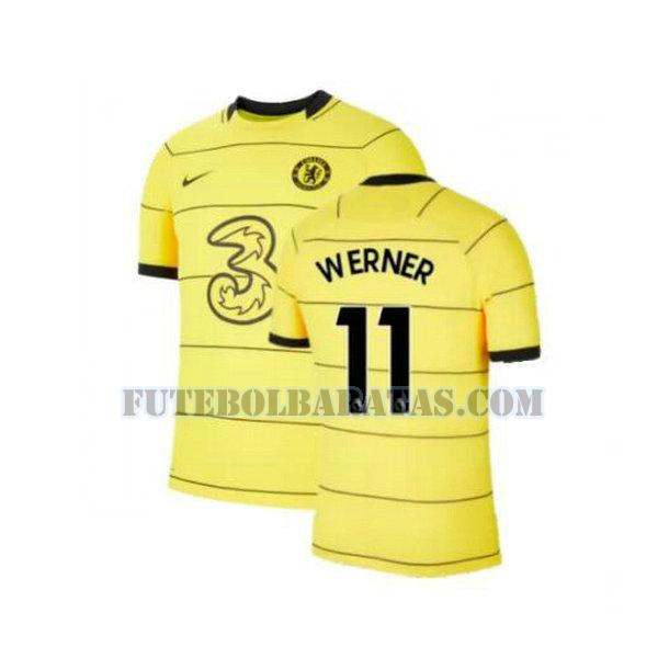 camisa werner 11 chelsea 2021 2022 third - amarelo homens