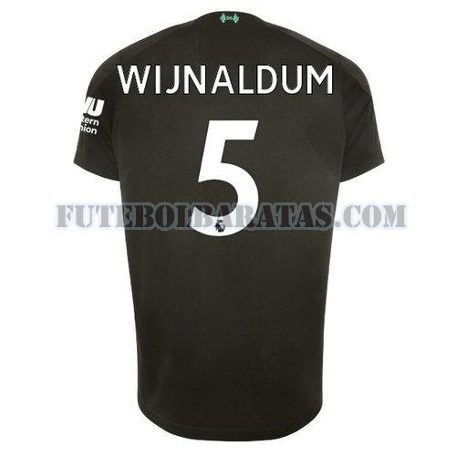 camisa wijnaldum 5 liverpool 2019-2020 third - preto homens