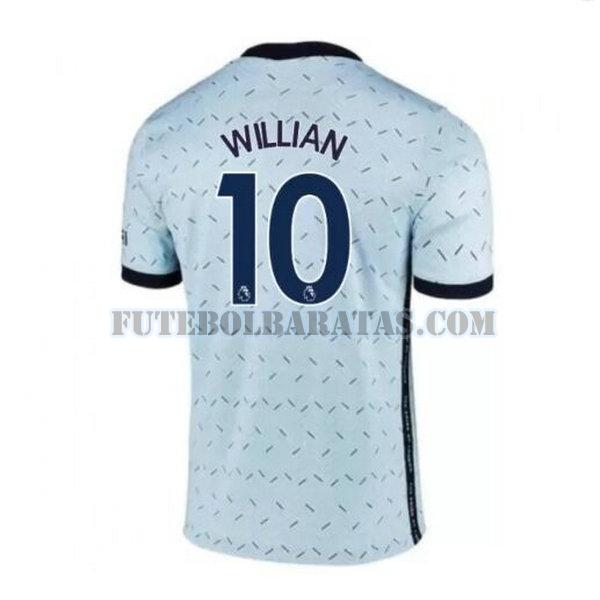 camisa willian 10 chelsea 2020-2021 away - azul homens