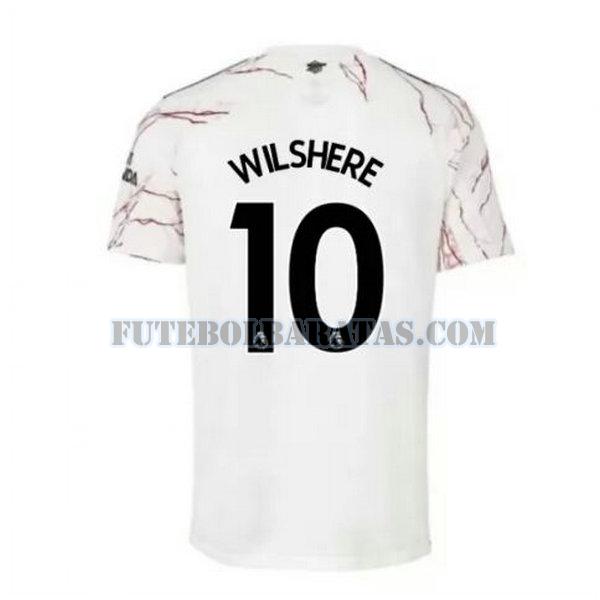 camisa wilshere 10 arsenal 2020-2021 away - branco homens