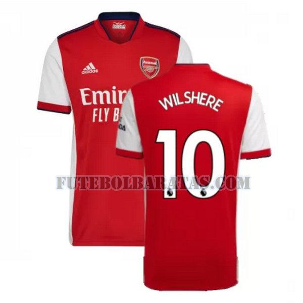 camisa wilshere 10 arsenal 2021 2022 home - vermelho homens
