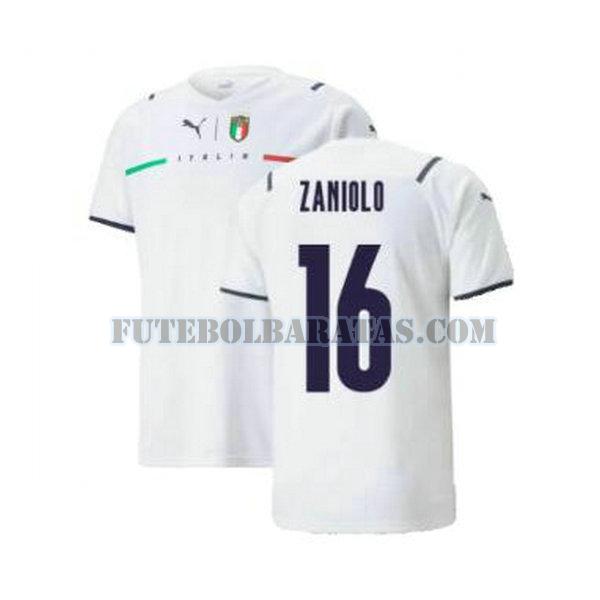 camisa zaniolo 16 itália 2021 2022 away - branco homens