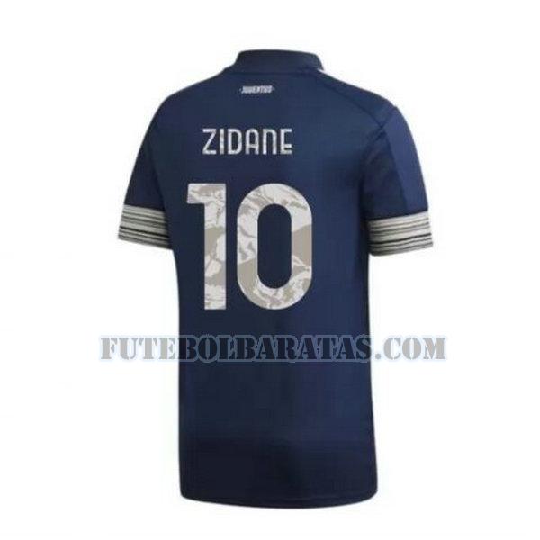 camisa zidane 10 juventus 2020-2021 away - azul homens