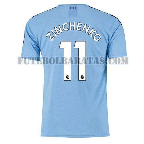 camisa zinchenko 11 manchester city 2019-2020 home - azul homens