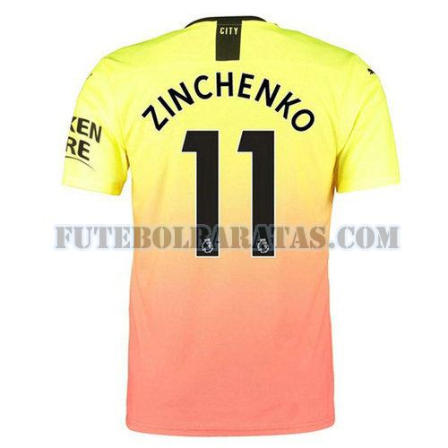 camisa zinchenko 11 manchester city 2019-2020 third - laranja homens