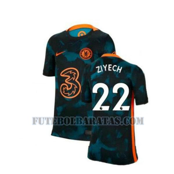 camisa ziyech 22 chelsea 2021 2022 away - verde homens