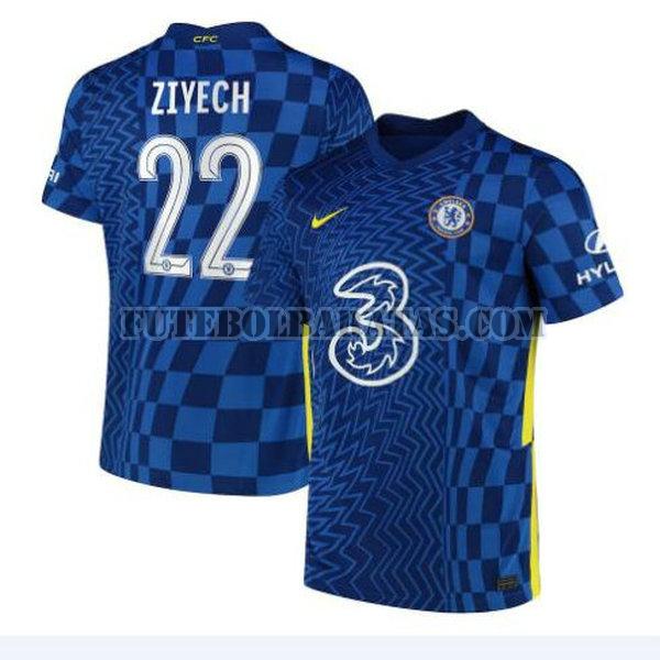 camisa ziyech 22 chelsea 2021 2022 home - azul homens