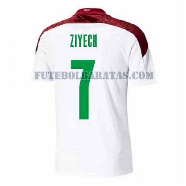 camisa ziyech 7 marrocos 2020-2021 away - branco homens