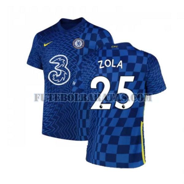 camisa zola 25 chelsea 2021 2022 home - azul homens