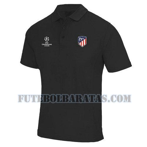 camiseta polo atlético madrid 2019-2020 - preto homens