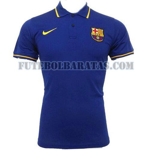 camiseta polo barcelona 2019-2020 - azul homens