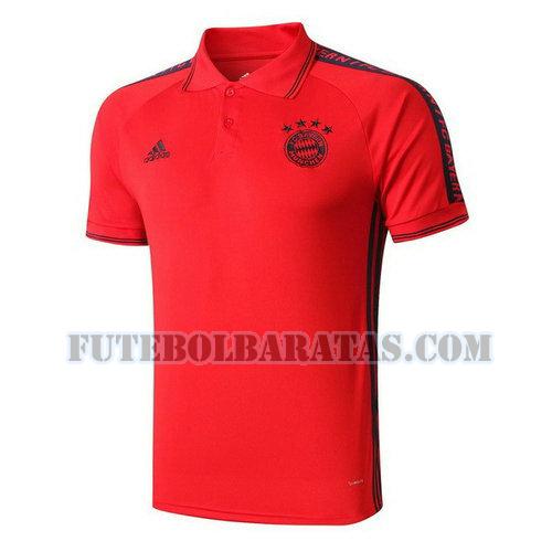 camiseta polo bayern de munique 2019-2020 - vermelho homens