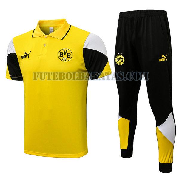 camiseta polo borussia dortmund 2021 2022 conjunto - amarelo homens