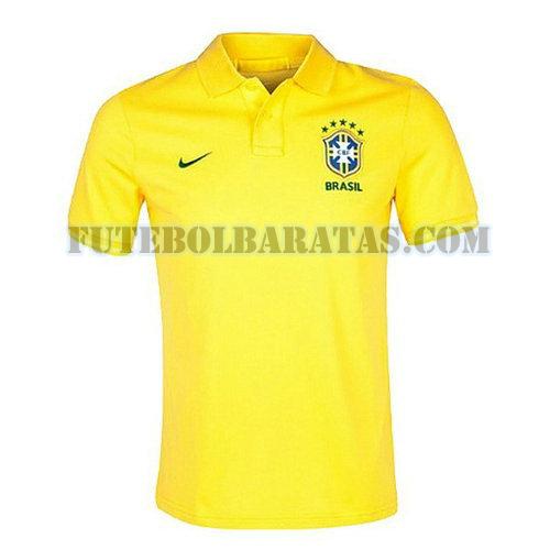 camiseta polo brasil 2018 - amarelo homens