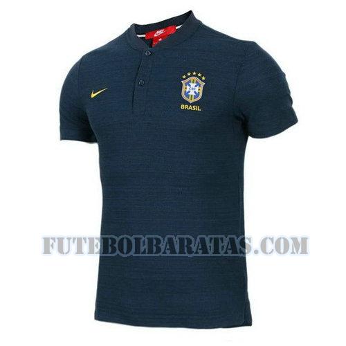 camiseta polo brasil 2018 - marinha homens