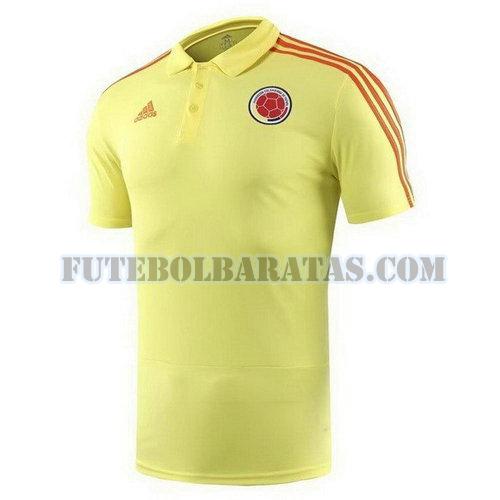 camiseta polo colômbia 2018 - amarelo homens