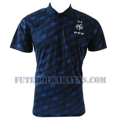 camiseta polo frança 2019 - azul marinha homens