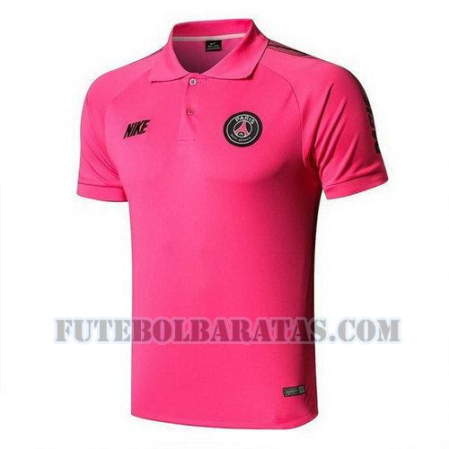camiseta polo paris saint-germain 2019-2020 - rosa homens