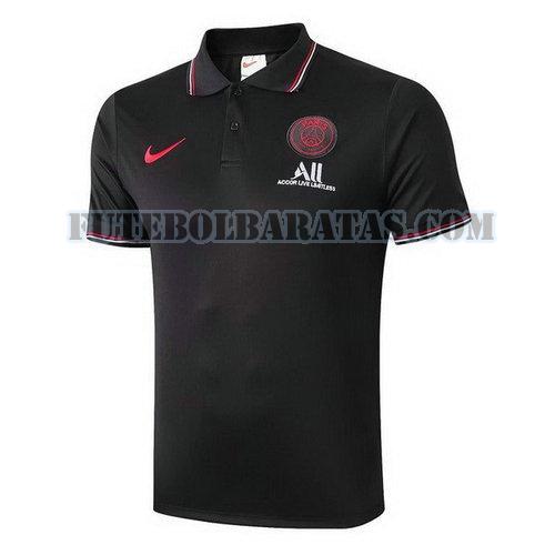 camiseta polo paris saint-germain 2019-2020 - vermelho preto homens