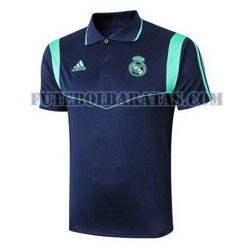 camiseta polo real madrid 2019-2020 - azul verde homens