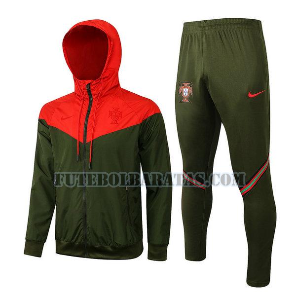 jaqueta portugal 2021 2022 conjunto - vermelho verde homens