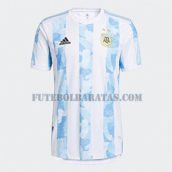 tailândia camisa argentina 2021 2022 home - azul branco homens